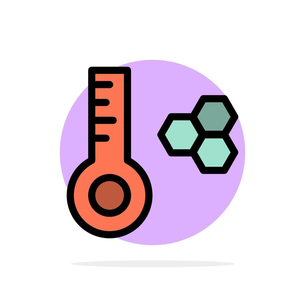 temperatur temperatur meter termometer abstrakt cirkel bakgrund platt Färg ikon vektor