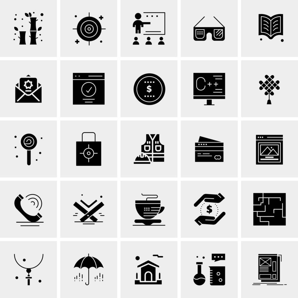 25 universelle Business-Icons Vektor kreative Icon-Illustration zur Verwendung in Web- und Mobilprojekten