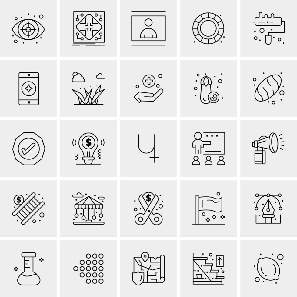 25 universelle Business-Icons Vektor kreative Icon-Illustration zur Verwendung in Web- und Mobilprojekten