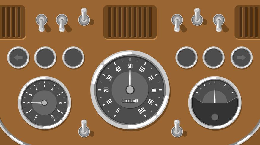 Classic Bil Dashboard UI Gratis Vector