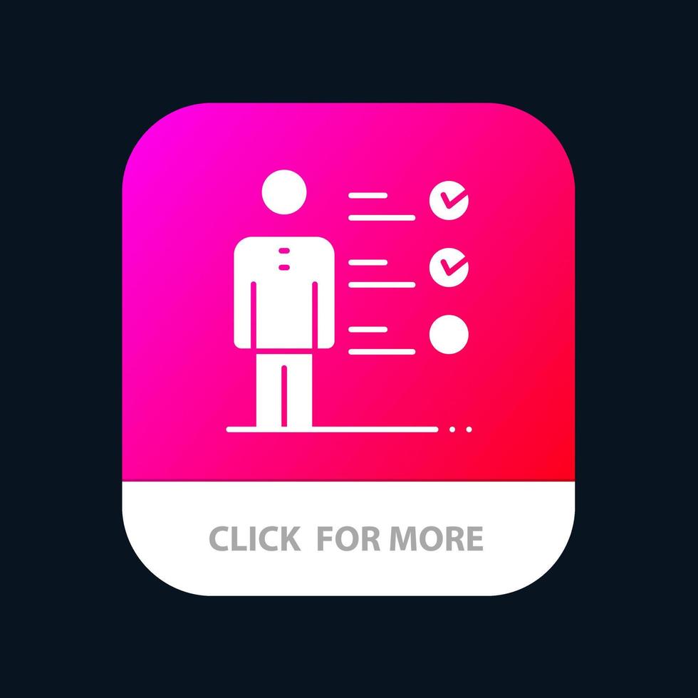 professionell Kompetens Kompetens jobb dödar professionell förmåga mobil app knapp android och ios glyf version vektor