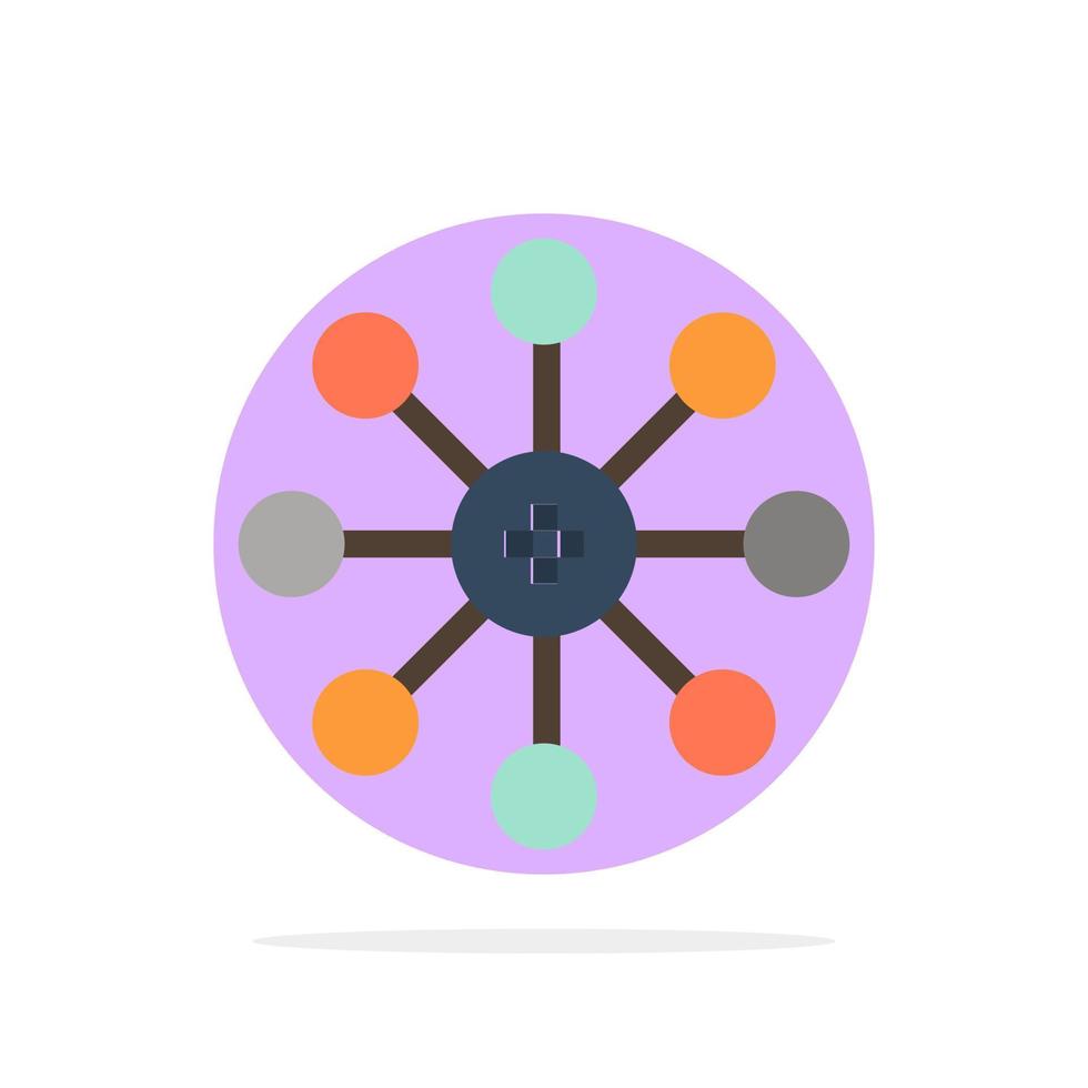 Biochemie Biologie Zellchemie abstrakt Kreis Hintergrund flache Farbe Symbol vektor