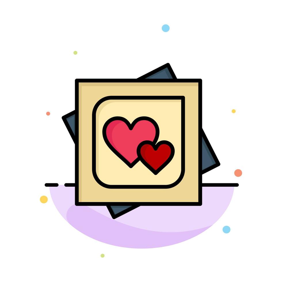 kort hjärta kärlek äktenskap kort förslag abstrakt platt Färg ikon mall vektor