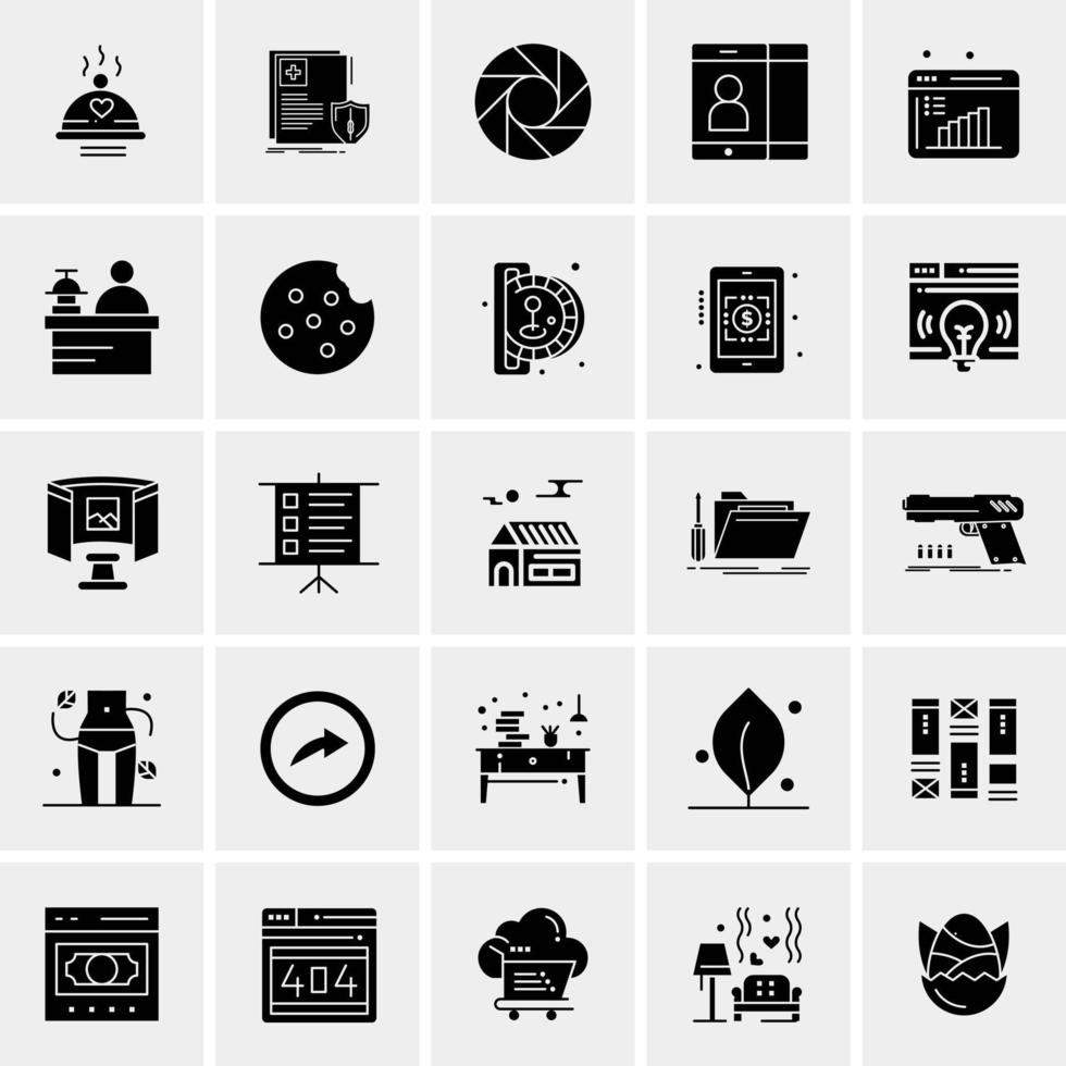 25 universelle Business-Icons Vektor kreative Icon-Illustration zur Verwendung in Web- und Mobilprojekten