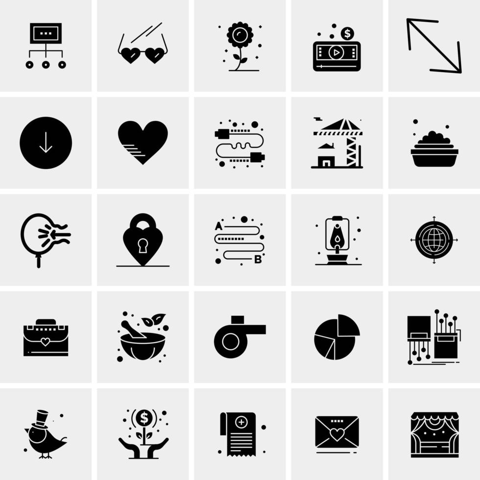 25 universelle Business-Icons Vektor kreative Icon-Illustration zur Verwendung in Web- und Mobilprojekten