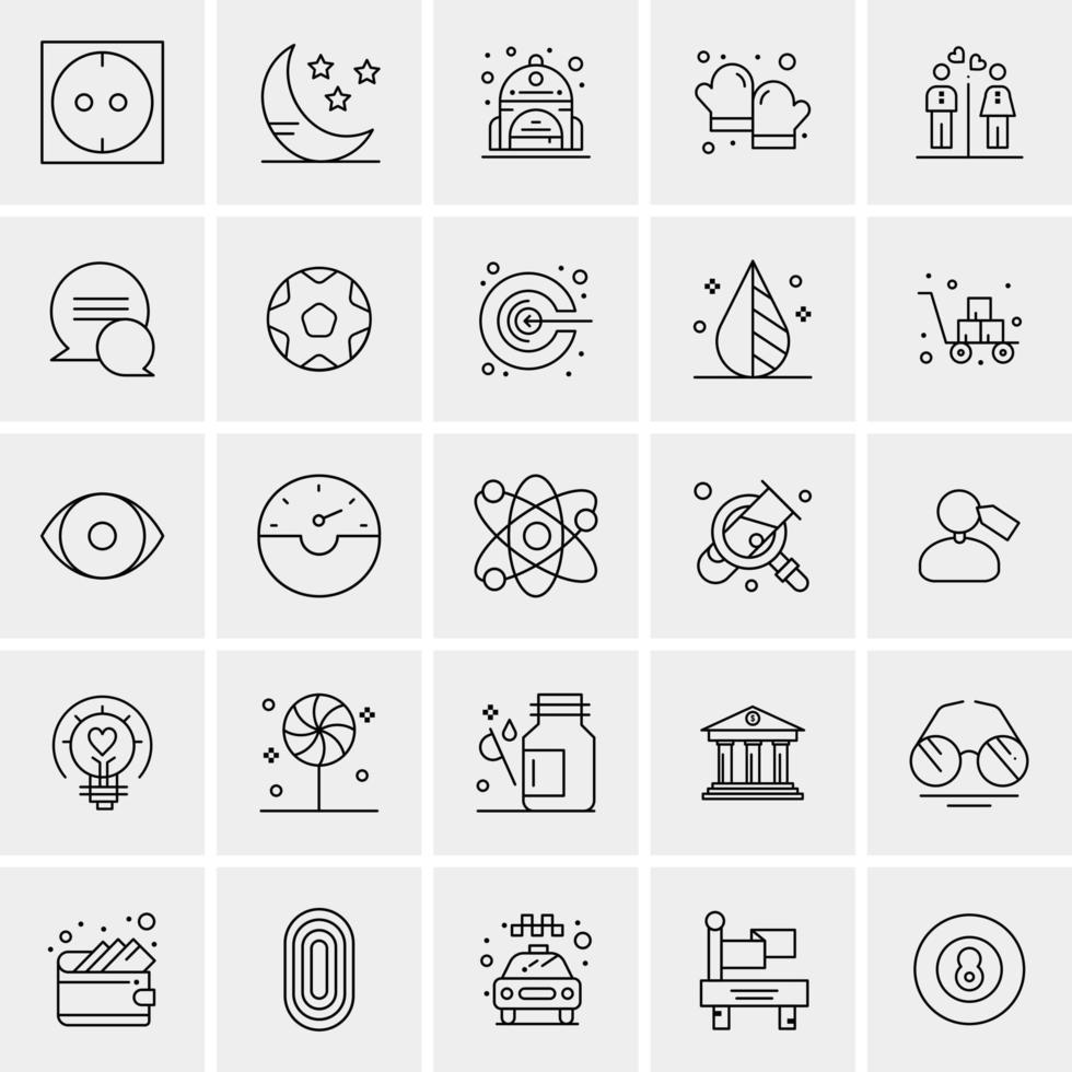 25 universelle Business-Icons Vektor kreative Icon-Illustration zur Verwendung in Web- und Mobilprojekten