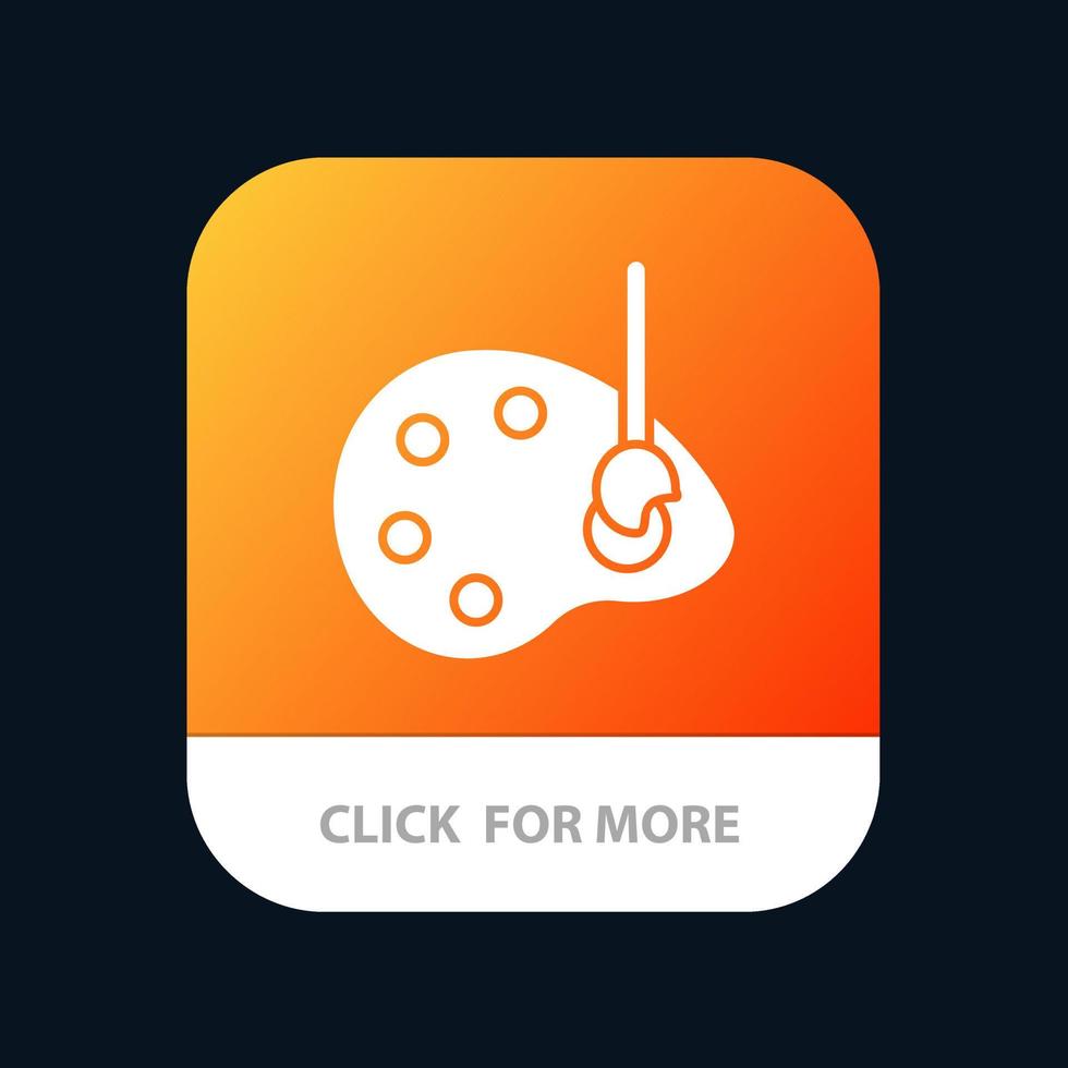 konst dra teckning redigera mobil app knapp android och ios glyf version vektor