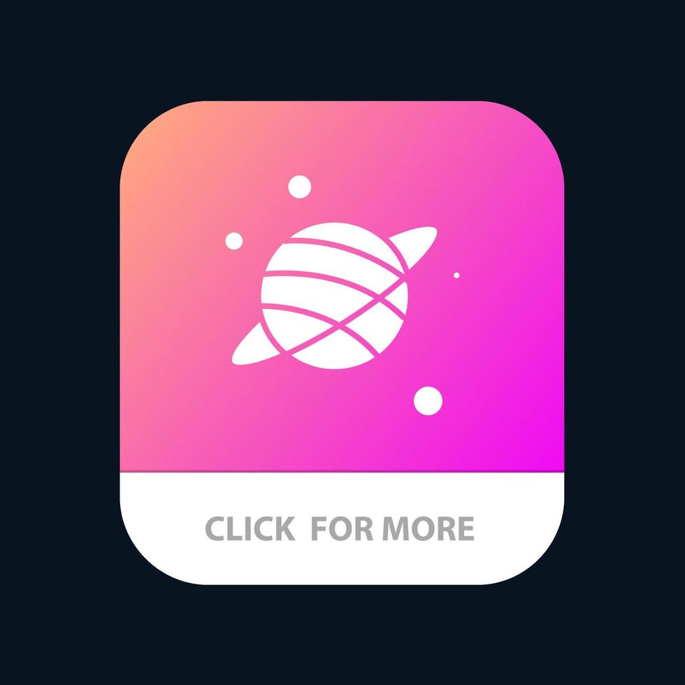 Astrologie Planet Space Mobile App Schaltfläche Android und iOS Glyph-Version vektor
