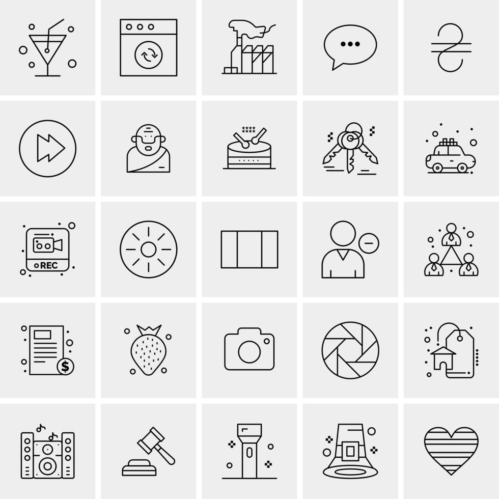 25 universelle Business-Icons Vektor kreative Icon-Illustration zur Verwendung in Web- und Mobilprojekten