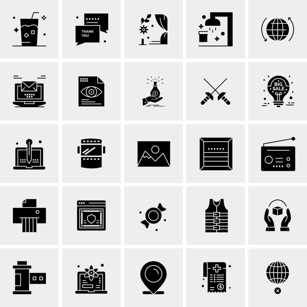 25 universelle Business-Icons Vektor kreative Icon-Illustration zur Verwendung in Web- und Mobilprojekten