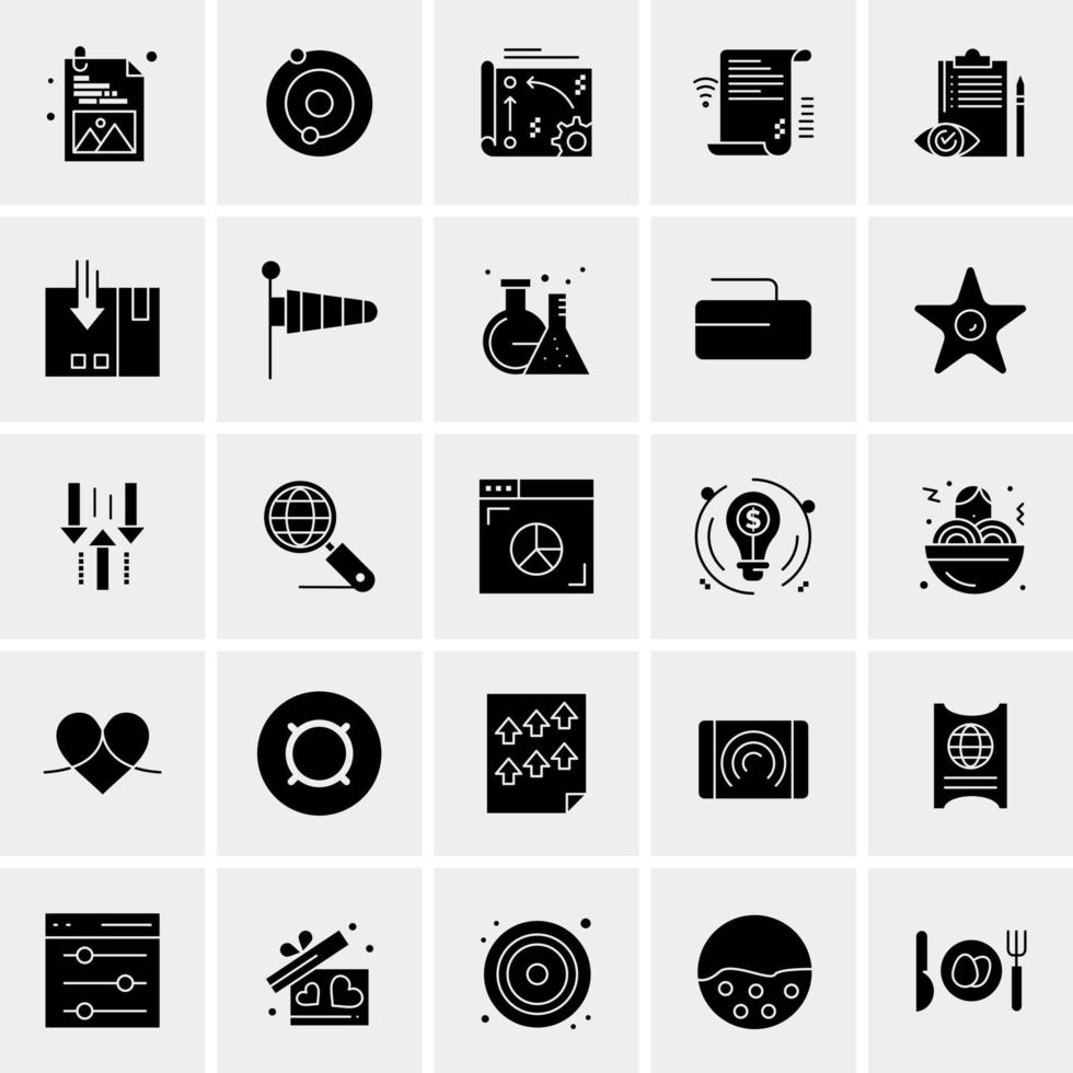 25 universelle Business-Icons Vektor kreative Icon-Illustration zur Verwendung in Web- und Mobilprojekten