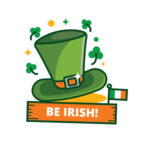 St Patrick's Day Green Hat Sticker vektor