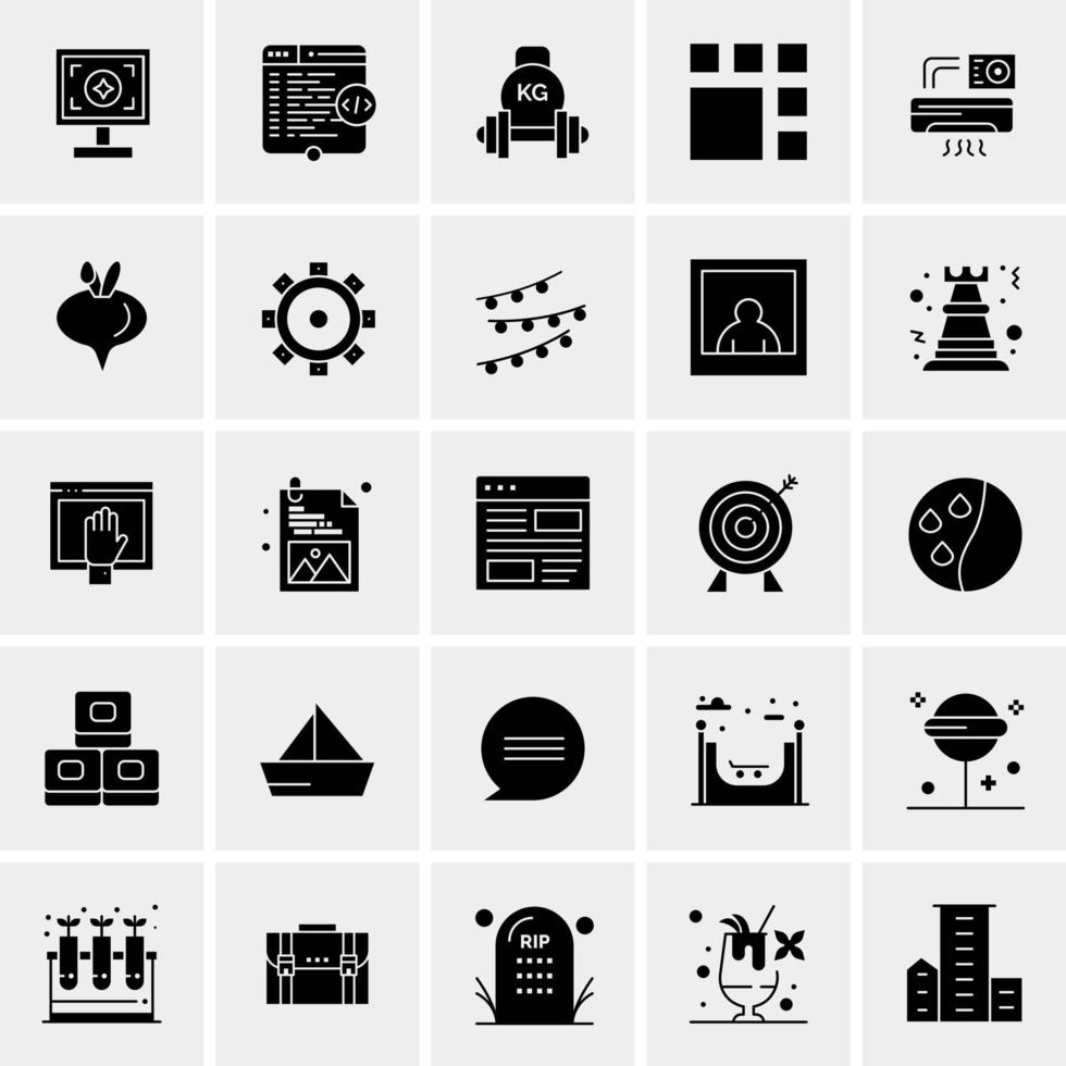 25 universelle Business-Icons Vektor kreative Icon-Illustration zur Verwendung in Web- und Mobilprojekten