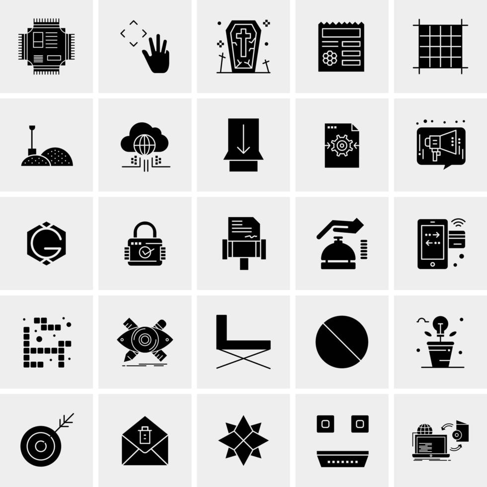 25 universelle Business-Icons Vektor kreative Icon-Illustration zur Verwendung in Web- und Mobilprojekten