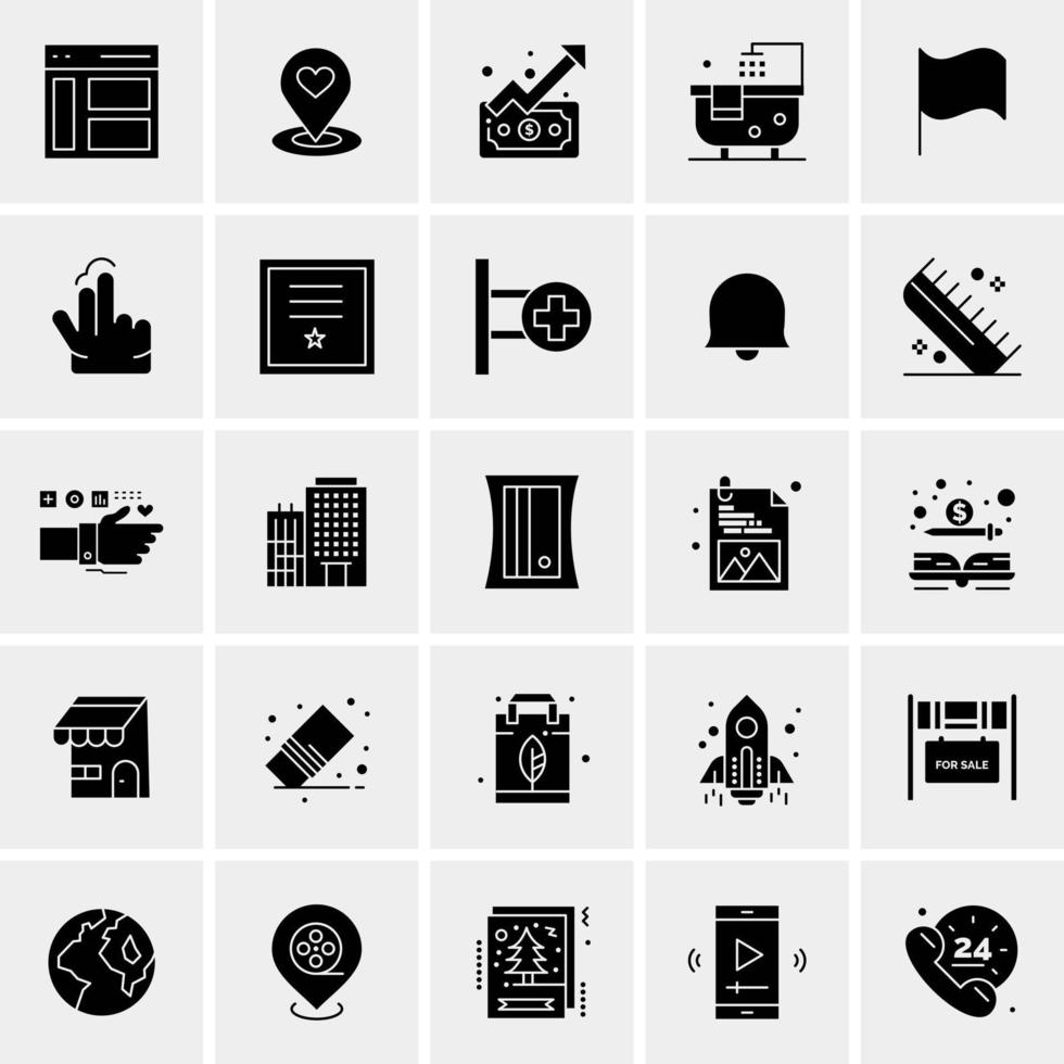 25 universelle Business-Icons Vektor kreative Icon-Illustration zur Verwendung in Web- und Mobilprojekten