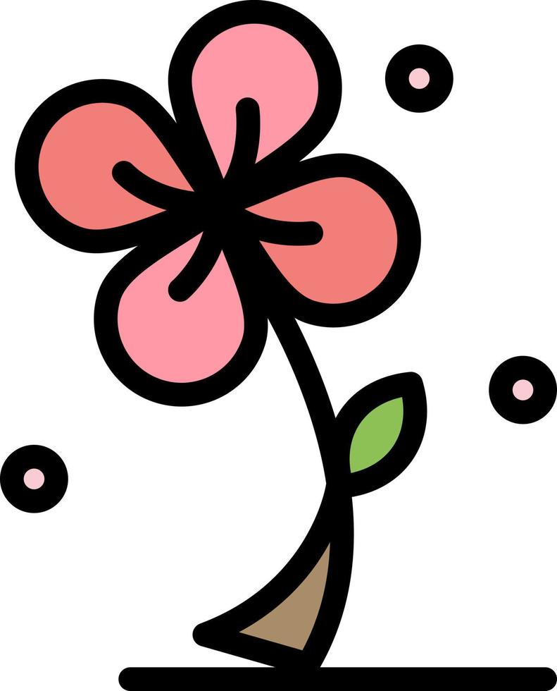 flora blommig blomma natur vår platt Färg ikon vektor ikon baner mall