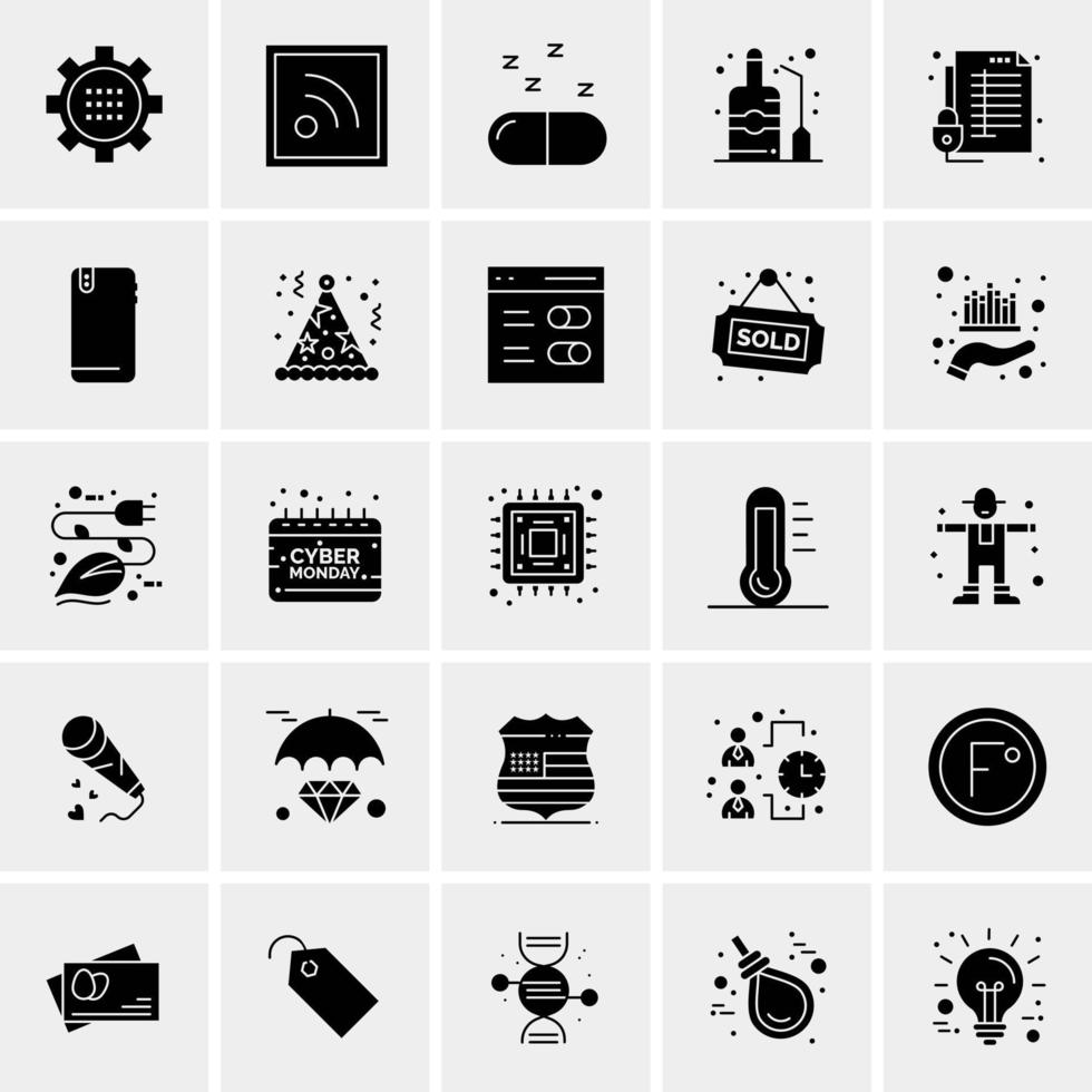 25 universelle Business-Icons Vektor kreative Icon-Illustration zur Verwendung in Web- und Mobilprojekten