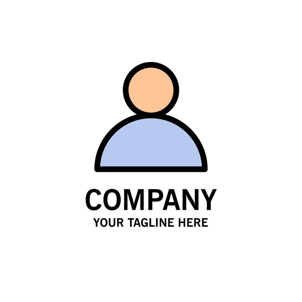 konto avatar benutzer business logo vorlage flache farbe vektor