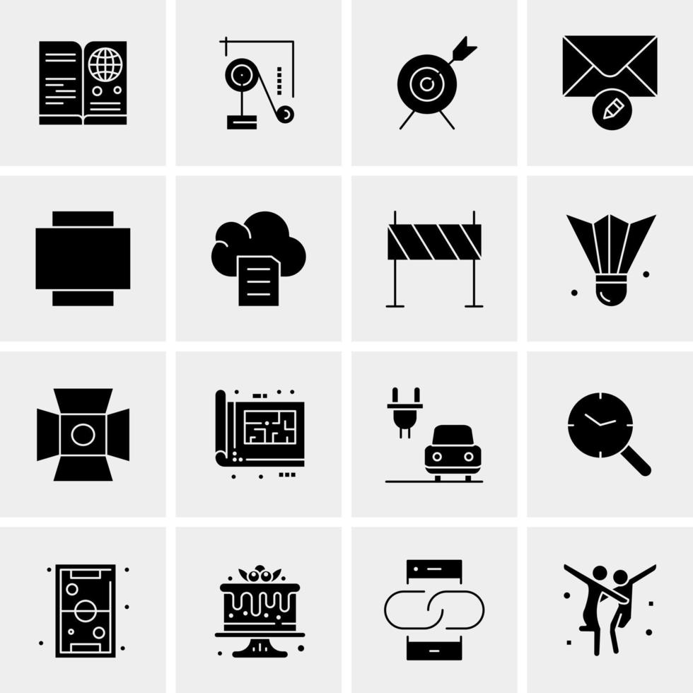 16 universell företag ikoner vektor kreativ ikon illustration till använda sig av i webb och mobil relaterad projekt