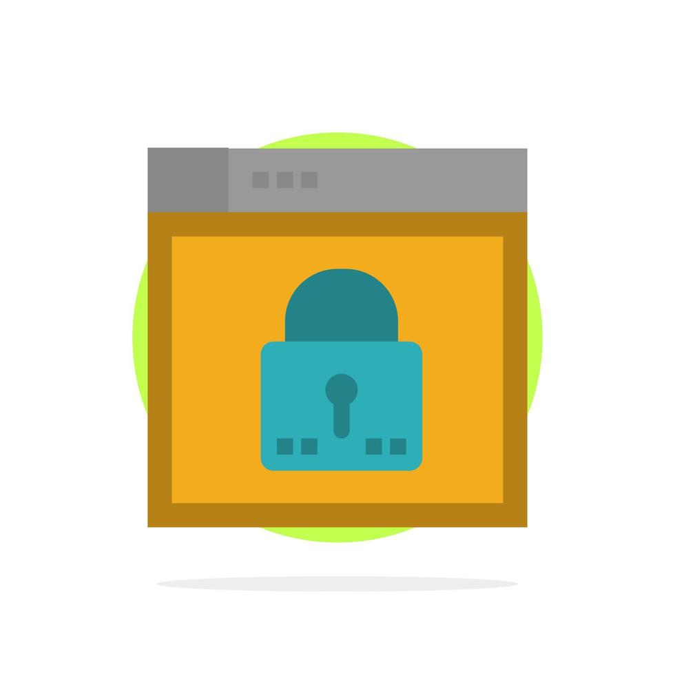 Anmeldung sicheres Web-Layout Passwortsperre abstraktes flaches Farbsymbol für den Kreishintergrund vektor