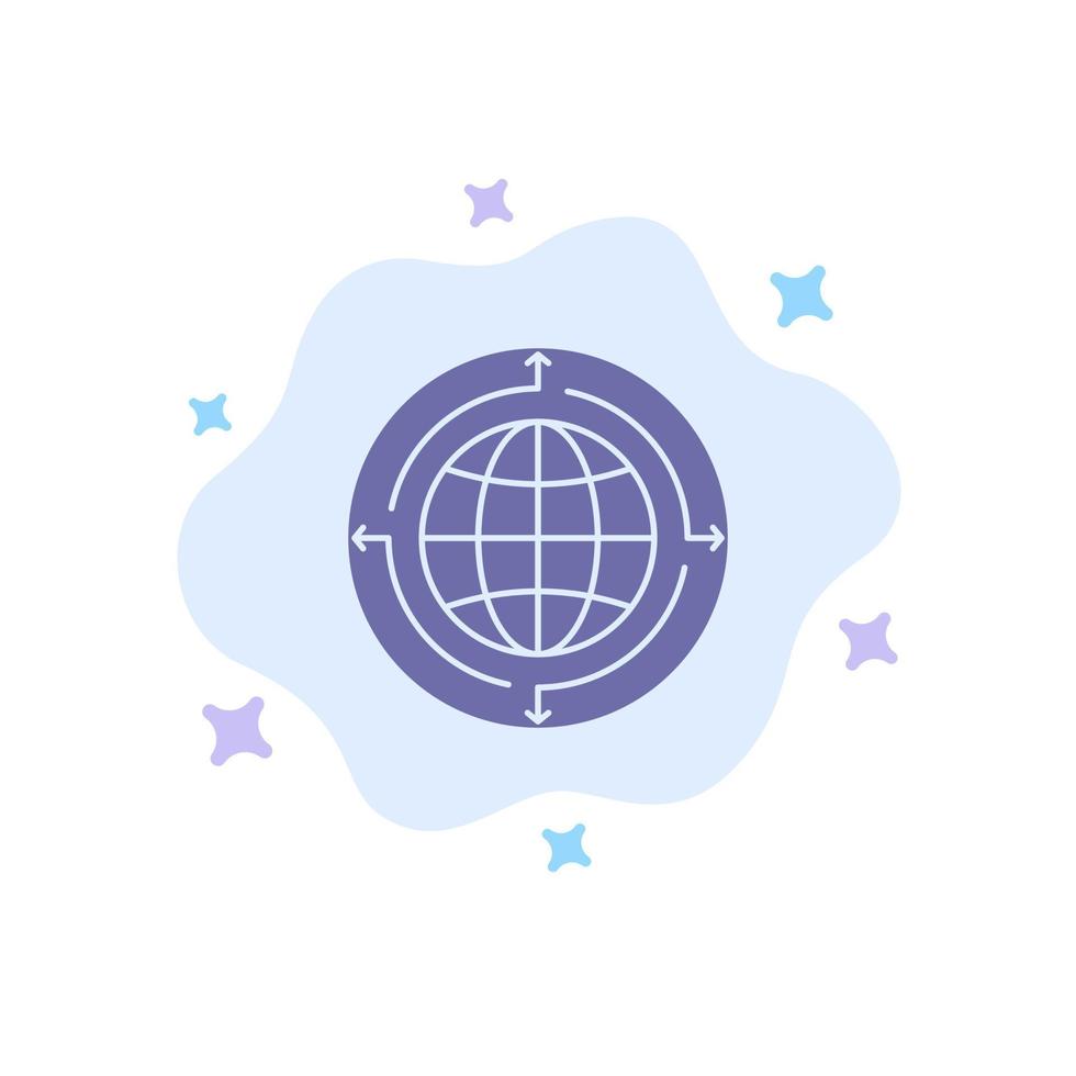 klot företag kommunikation förbindelse global värld blå ikon på abstrakt moln bakgrund vektor