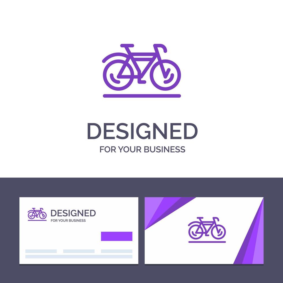 kreativ företag kort och logotyp mall cykel rörelse promenad sport vektor illustration
