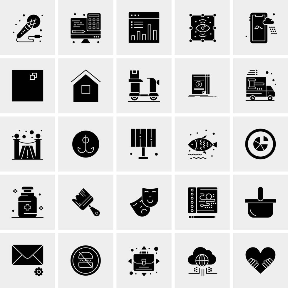 25 universelle Business-Icons Vektor kreative Icon-Illustration zur Verwendung in Web- und Mobilprojekten