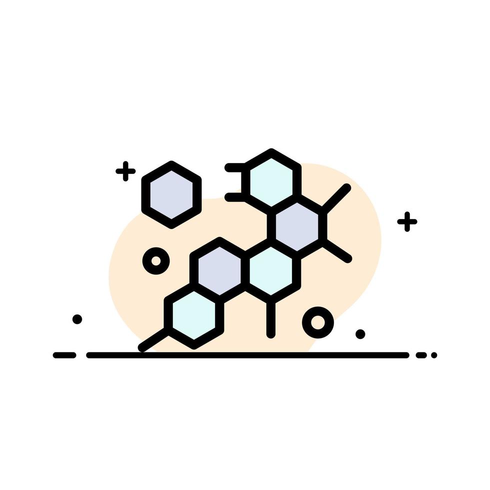 Zellmolekül Wissenschaft Business flache Linie gefüllt Symbol Vektor Banner Vorlage