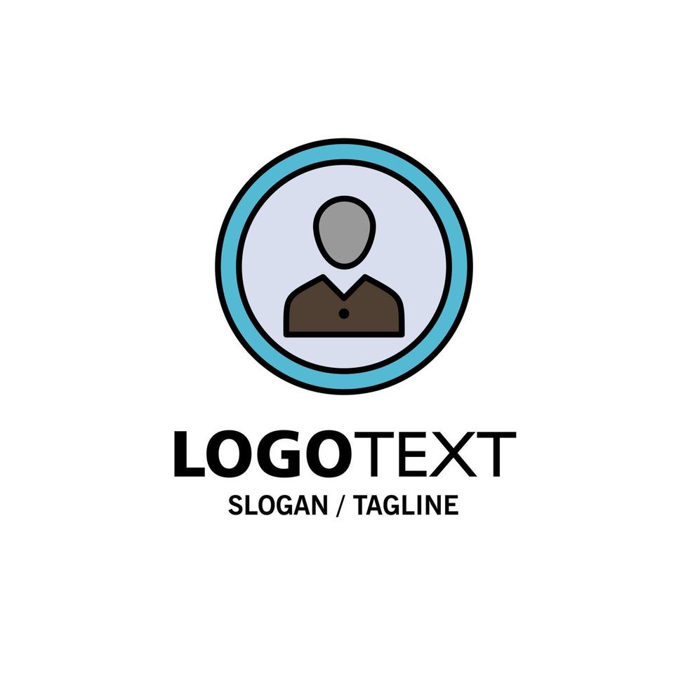 avatar mensch mann leute person profil benutzer business logo vorlage flache farbe vektor