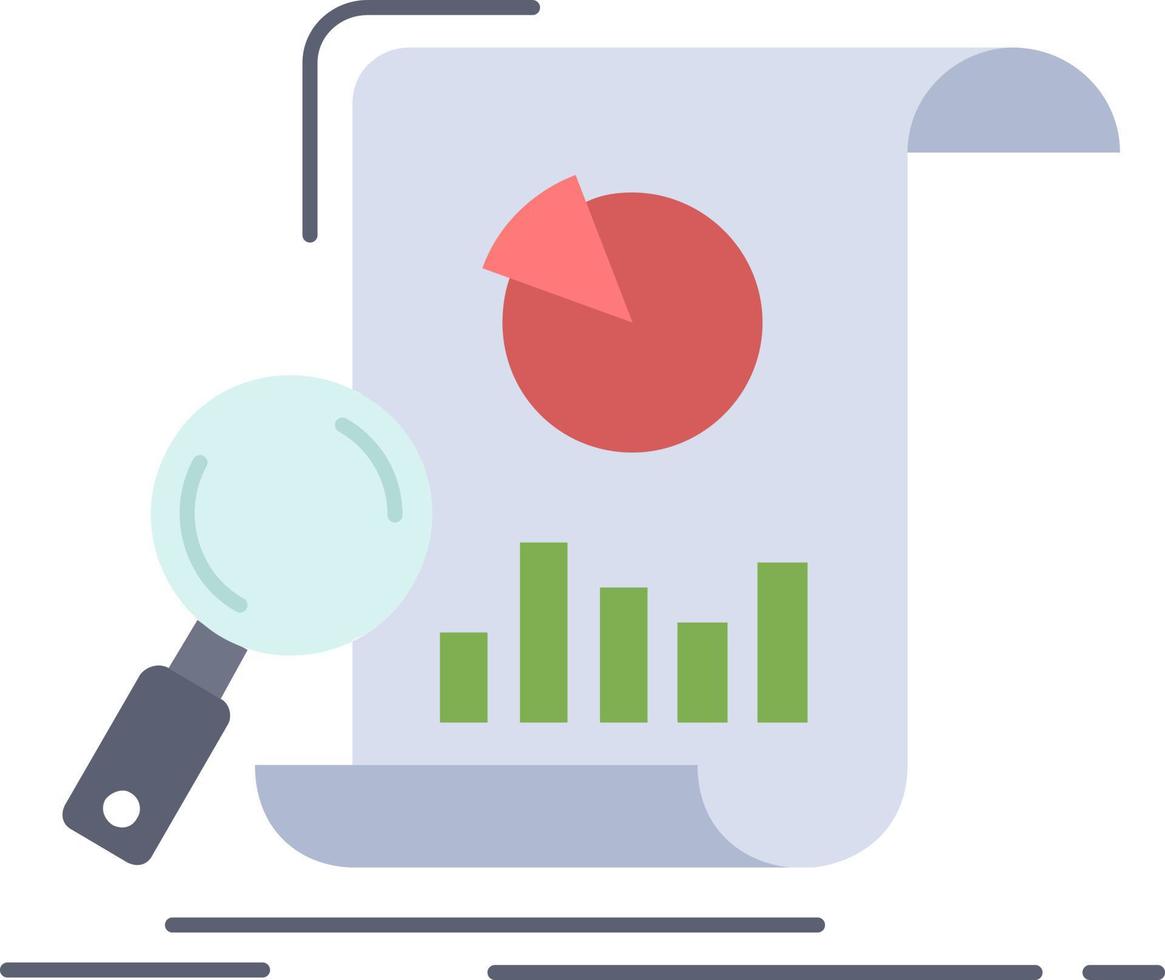 Analyse Analytik Geschäft Finanzforschung flacher Farbsymbolvektor vektor