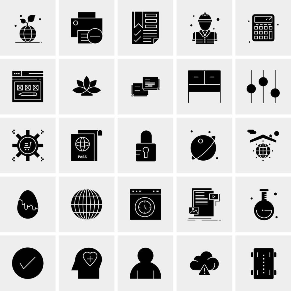 25 universelle Business-Icons Vektor kreative Icon-Illustration zur Verwendung in Web- und Mobilprojekten