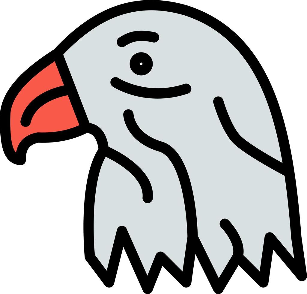 djur- fågel Örn USA platt Färg ikon vektor ikon baner mall