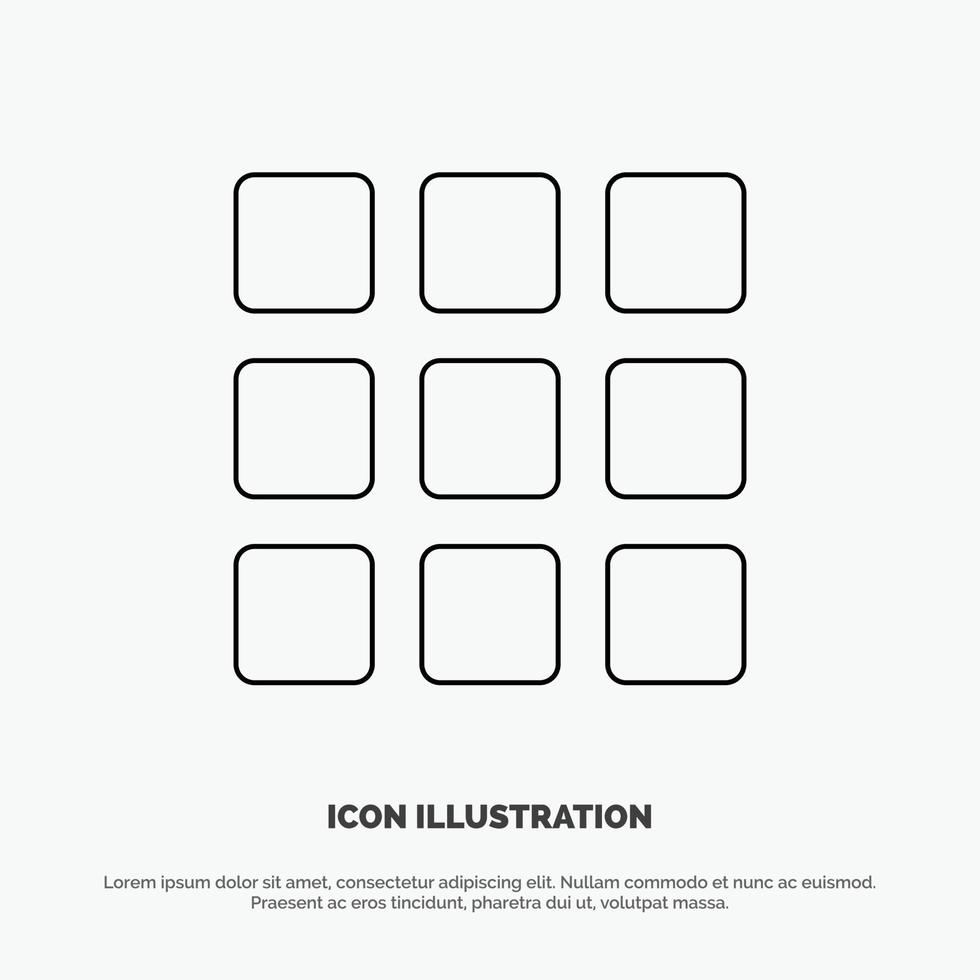 Web Gitterform Quadrate Symbol Leitung Vektor