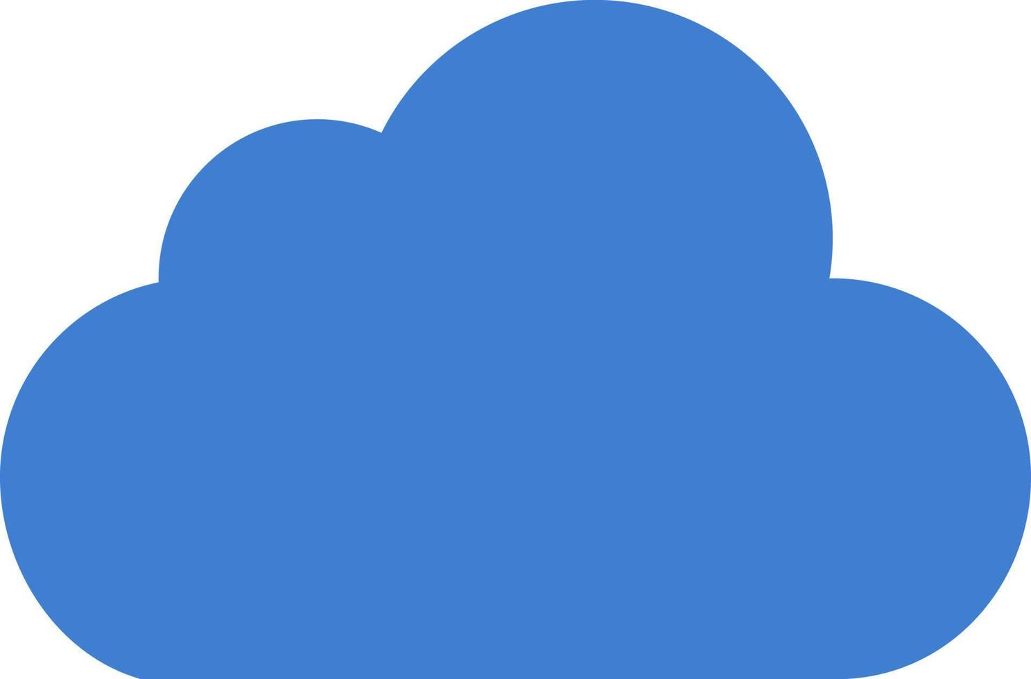 Cloud-Datenspeicher bewölkt flache Farbe Symbol Vektor Symbol Banner Vorlage
