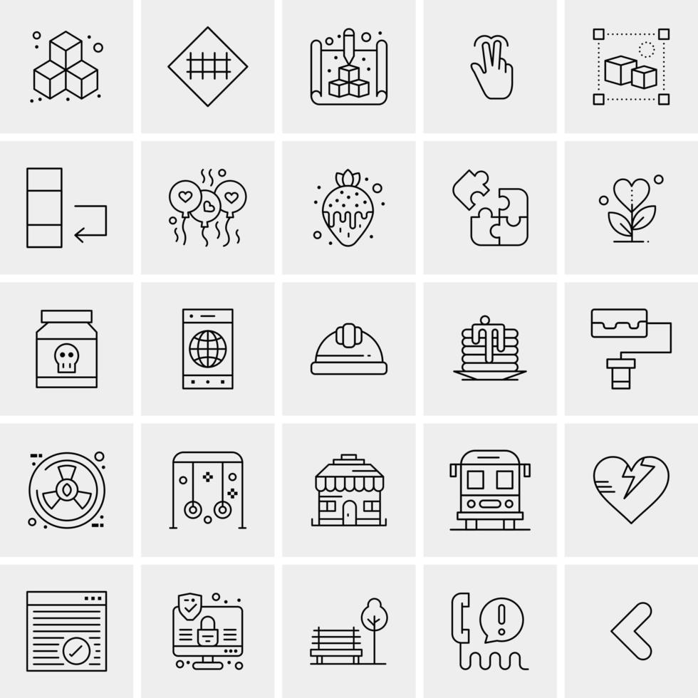 25 universelle Business-Icons Vektor kreative Icon-Illustration zur Verwendung in Web- und Mobilprojekten