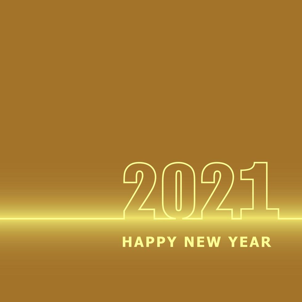 Frohes neues Jahr 2021 mit klassischem goldenem Hintergrund vektor