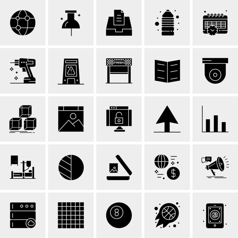 25 universelle Business-Icons Vektor kreative Icon-Illustration zur Verwendung in Web- und Mobilprojekten