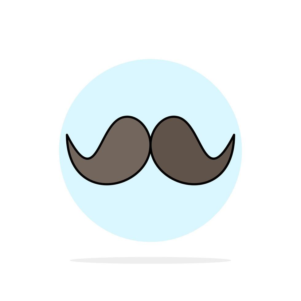 Schnurrbart Hipster Movember Männer flache Farbe Symbolvektor vektor