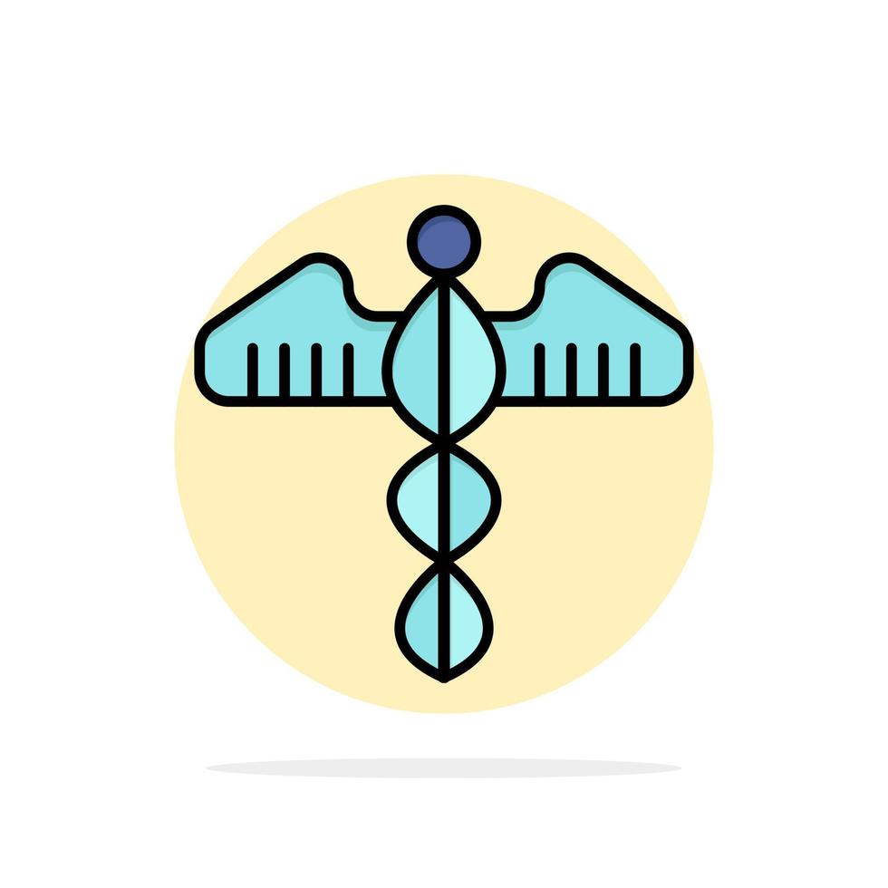 medizinisches symbol herz gesundheitswesen abstrakter kreis hintergrund flache farbe symbol vektor