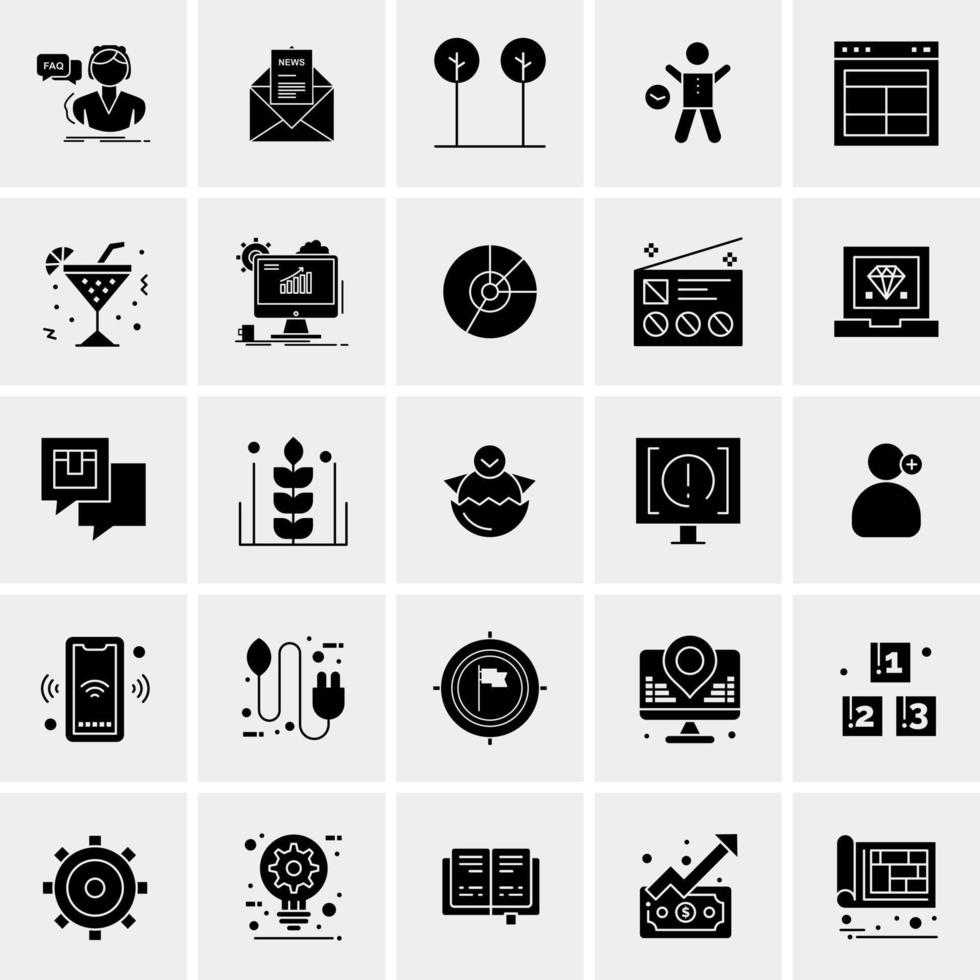 25 universelle Business-Icons Vektor kreative Icon-Illustration zur Verwendung in Web- und Mobilprojekten