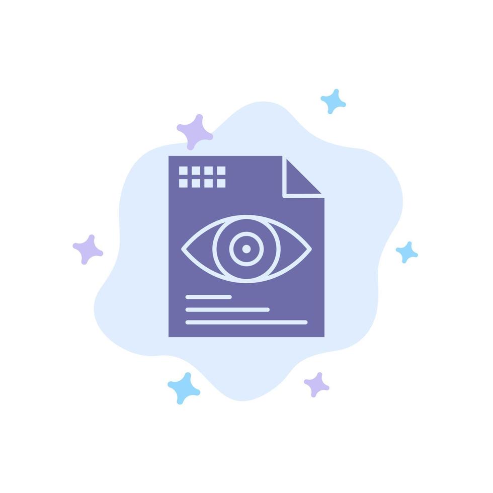 Datei Text Eye computing blaues Symbol auf abstrakten Wolkenhintergrund vektor