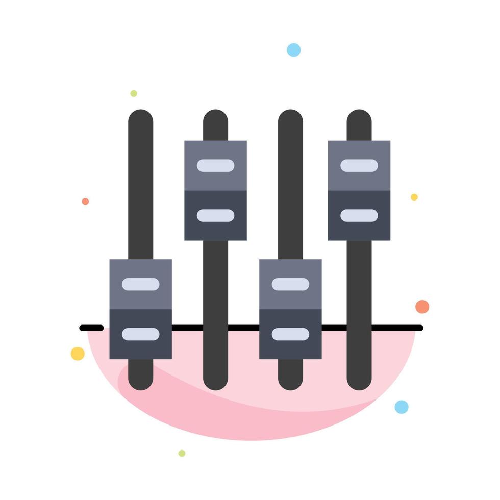 Equalizer-Sound Audio-Lautstärke abstrakte flache Farbsymbolvorlage vektor