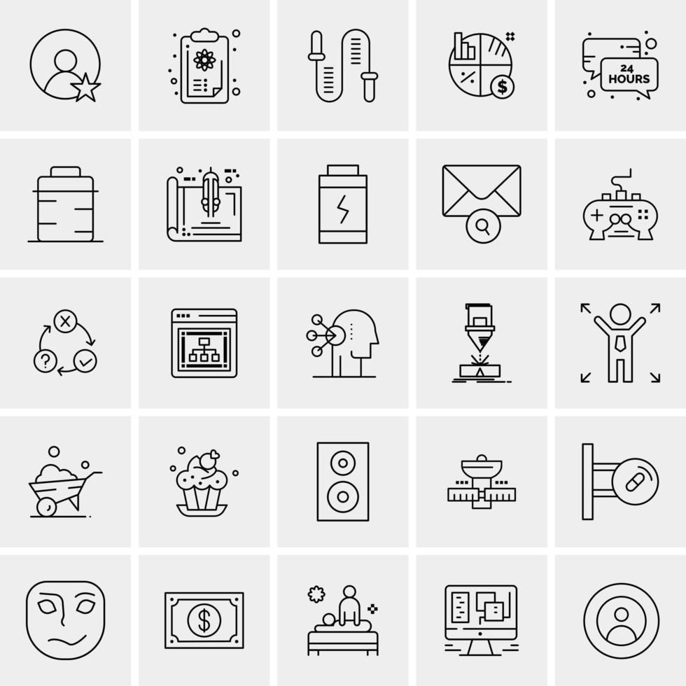 25 universelle Business-Icons Vektor kreative Icon-Illustration zur Verwendung in Web- und Mobilprojekten