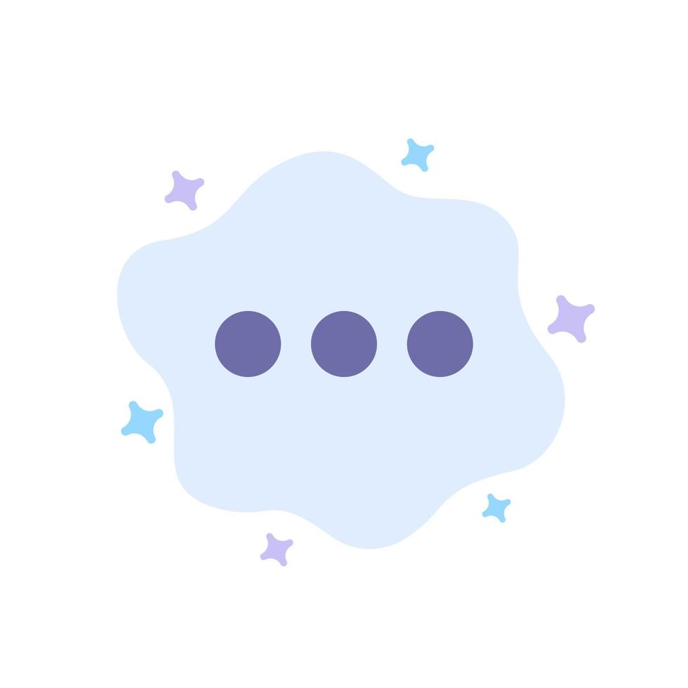 chatt chattar massage tecken blå ikon på abstrakt moln bakgrund vektor