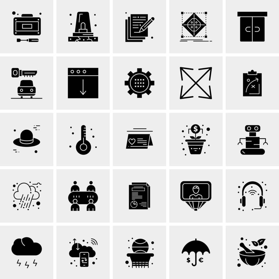 25 universelle Business-Icons Vektor kreative Icon-Illustration zur Verwendung in Web- und Mobilprojekten