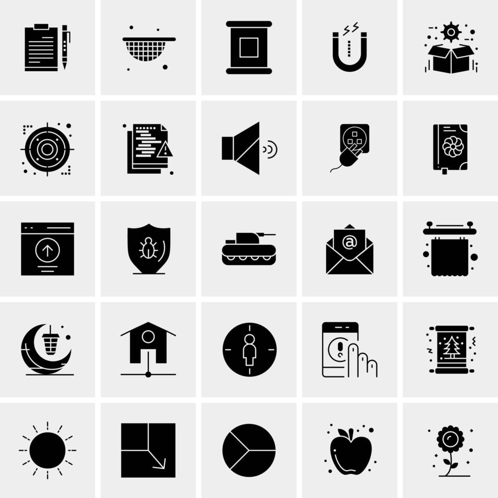 25 universelle Business-Icons Vektor kreative Icon-Illustration zur Verwendung in Web- und Mobilprojekten