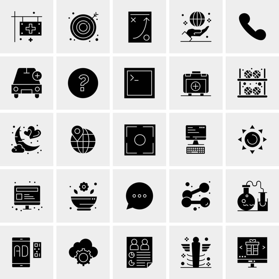 25 universelle Business-Icons Vektor kreative Icon-Illustration zur Verwendung in Web- und Mobilprojekten