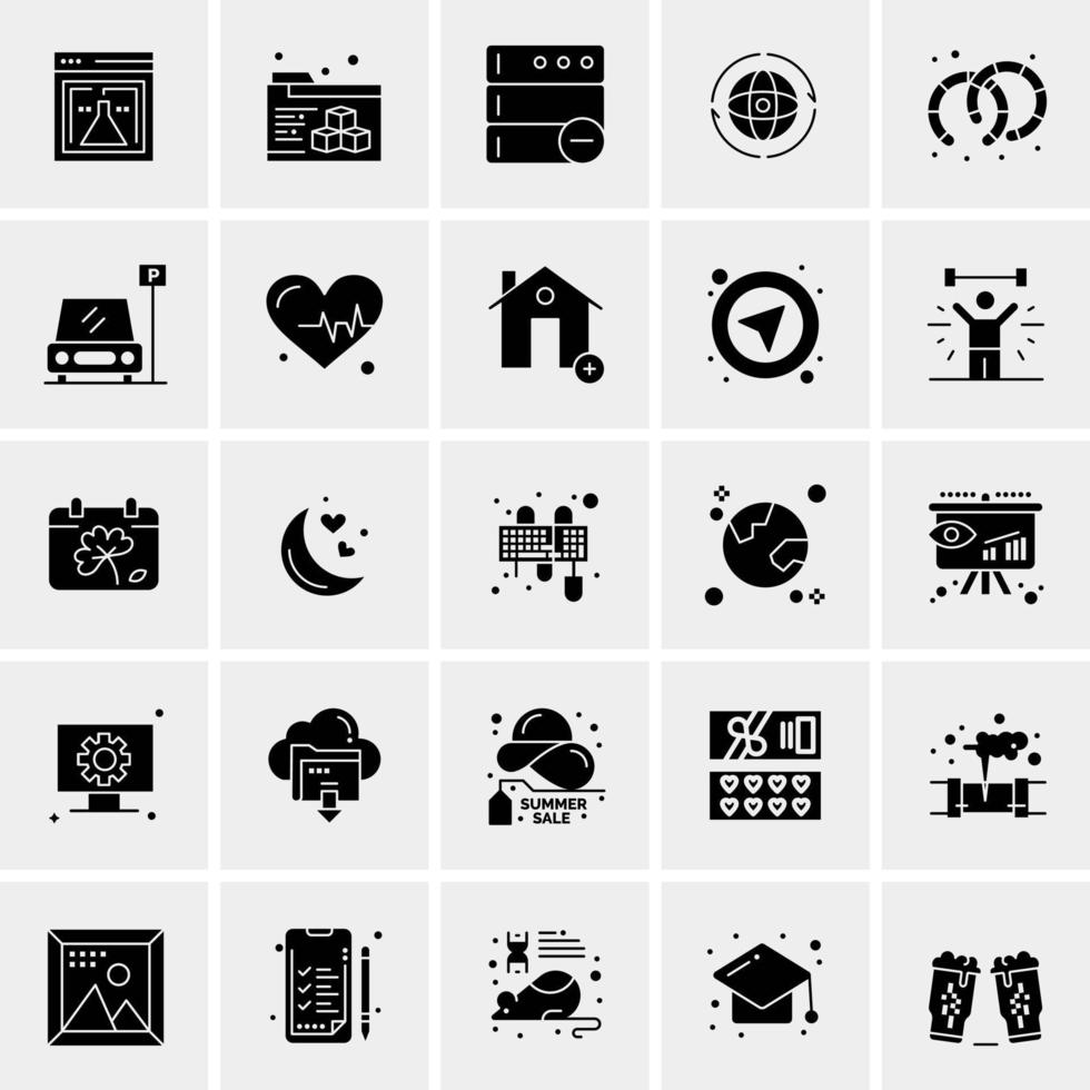 25 universelle Business-Icons Vektor kreative Icon-Illustration zur Verwendung in Web- und Mobilprojekten