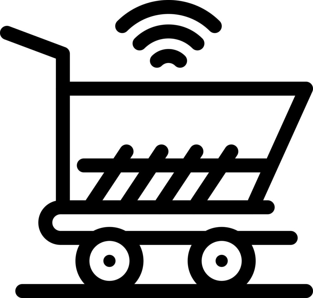 Trolley-Wagen, WLAN, Einkaufen, Blau und Rot, herunterladen und jetzt kaufen Web-Widget-Kartenvorlage vektor