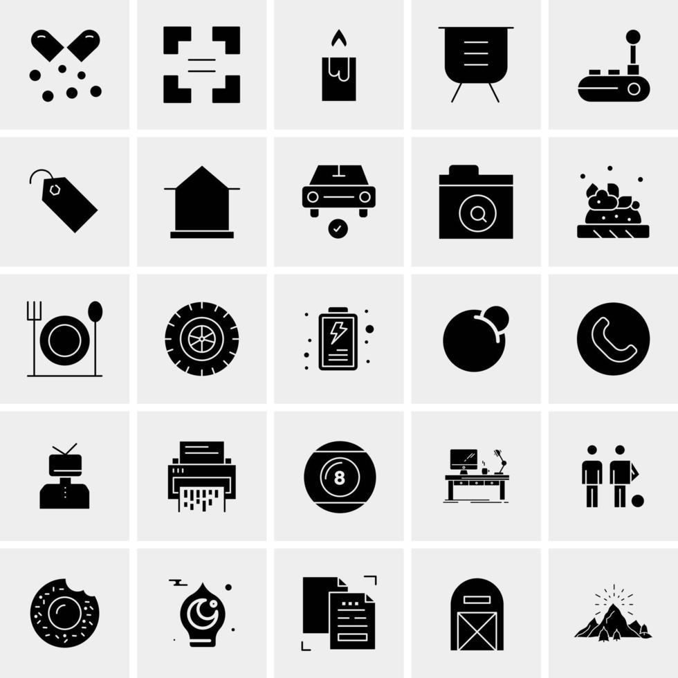 25 universelle Business-Icons Vektor kreative Icon-Illustration zur Verwendung in Web- und Mobilprojekten